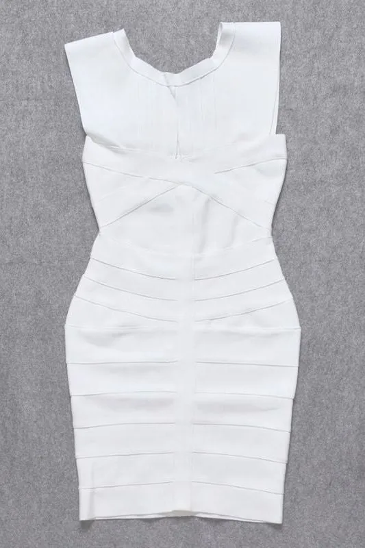 Kia Bandage Dress - Pearl White