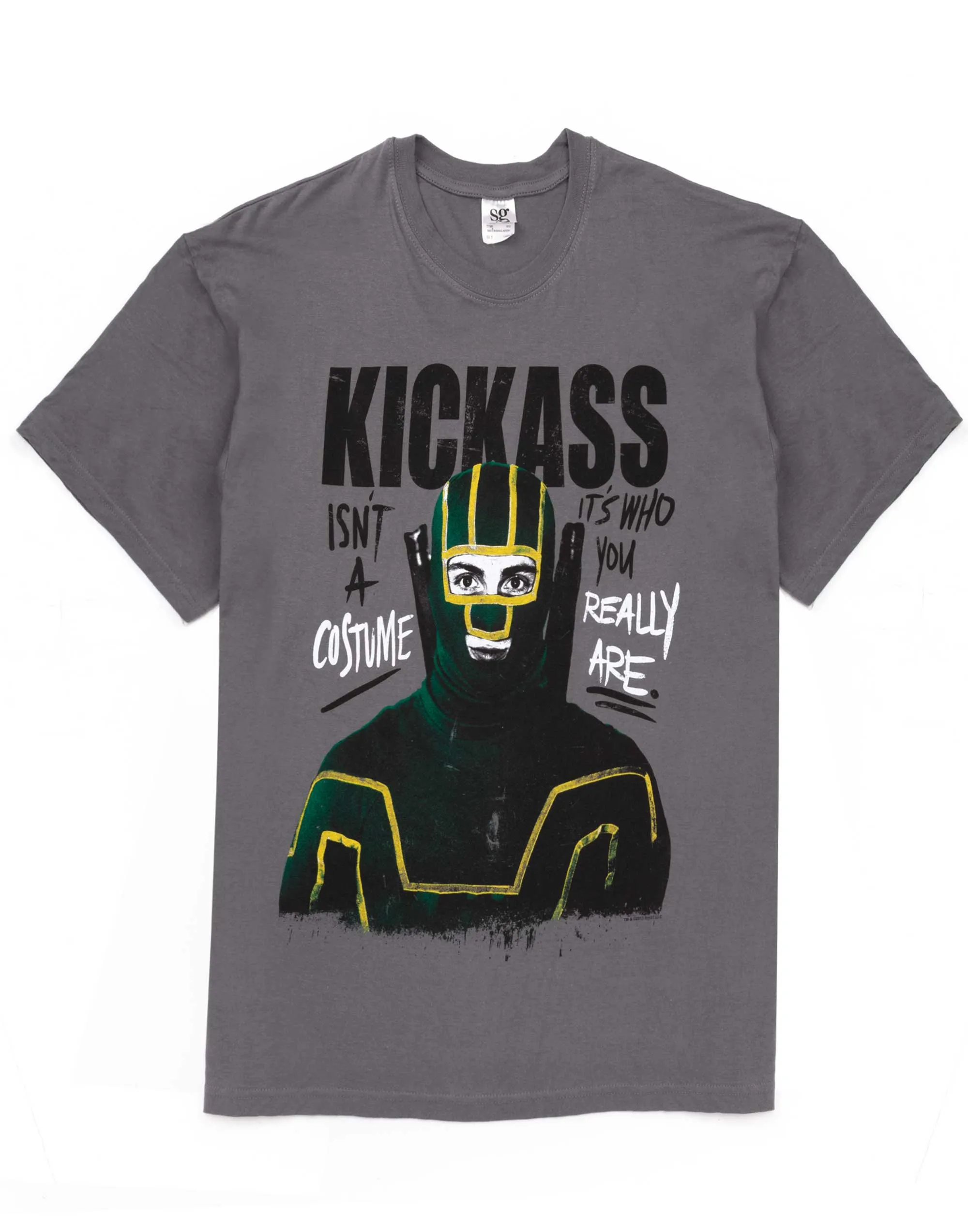 Kick-Ass Mens Grey Short Sleeved T-Shirt