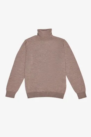 Kurt - Beige Roll-neck Knitwear