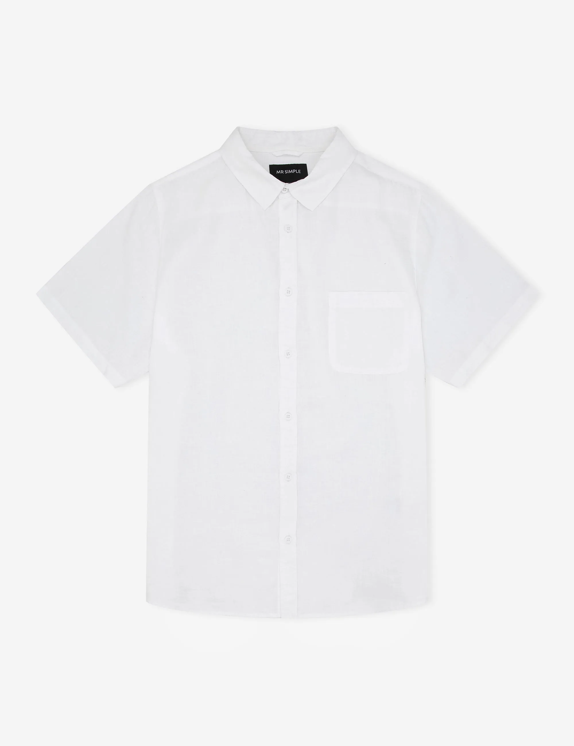 Linen Short Sleeve Shirt - White