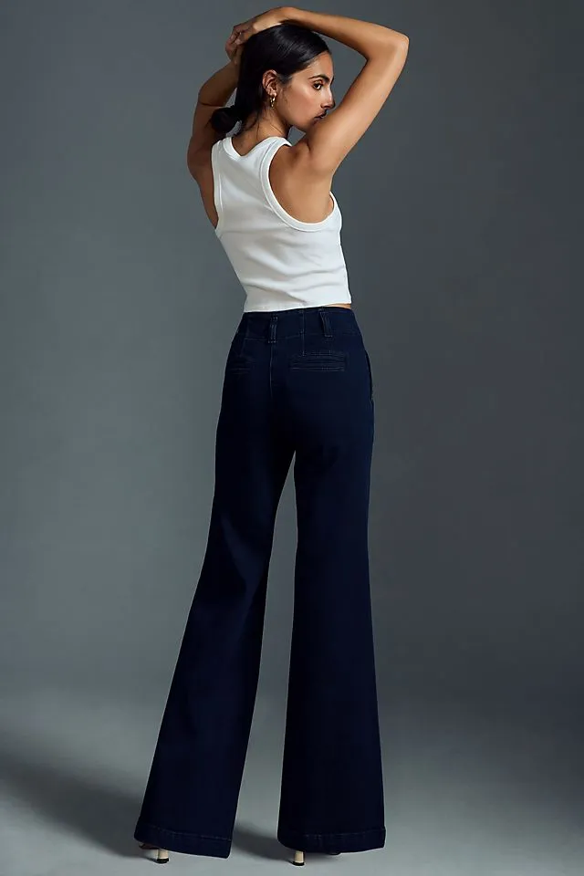 Maeve Naomi high-waisted wide-leg jeans, fender