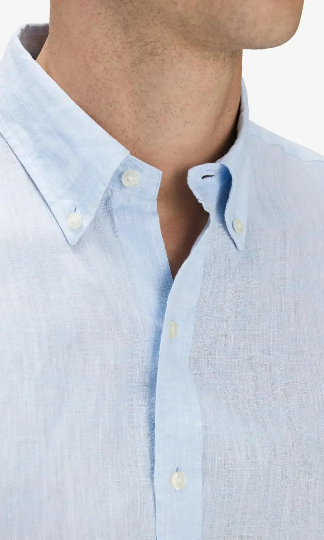 Men Plain linen shirt (Blue)