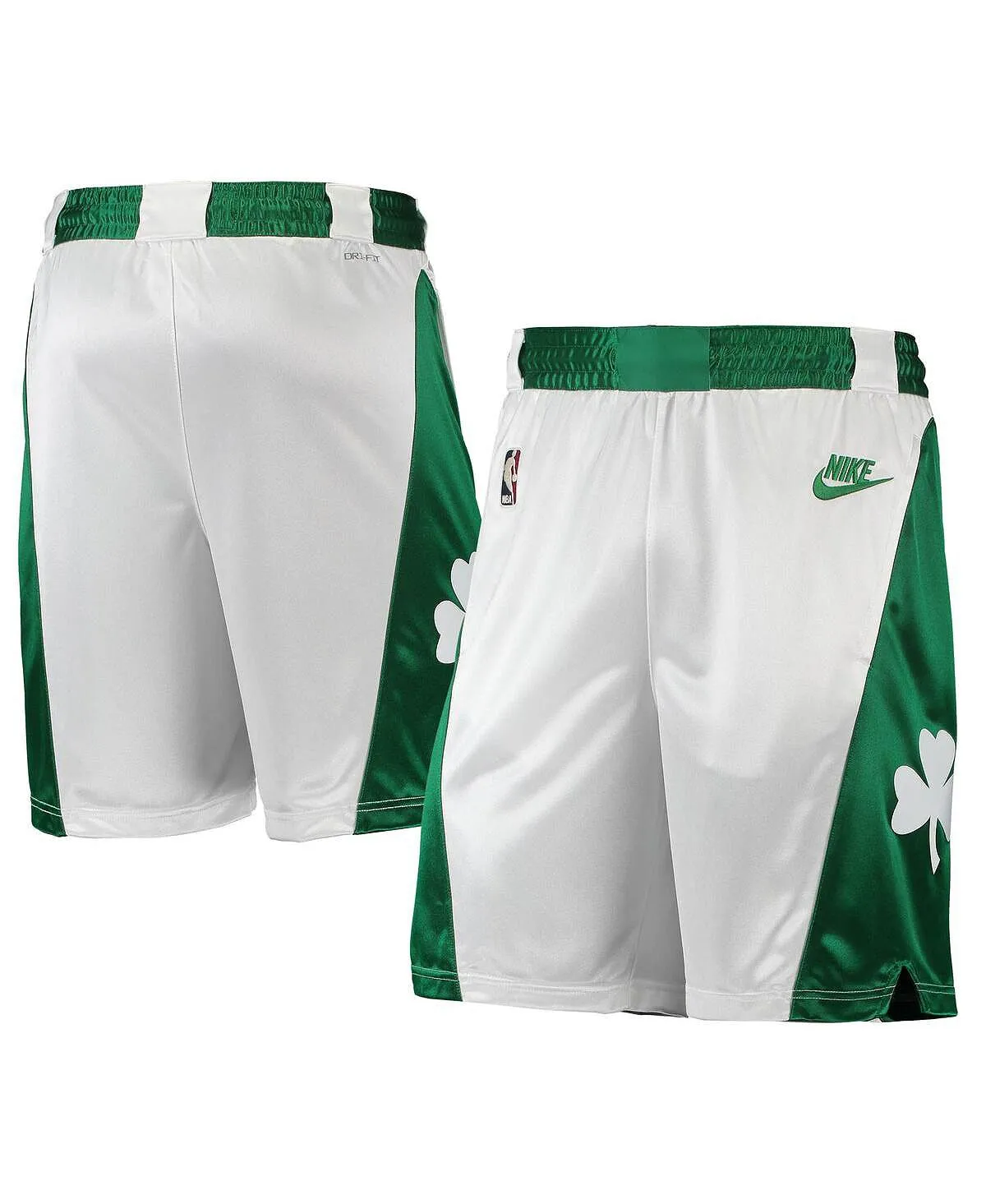 Men's white, green kelly boston celtics shorts 2021/22 classic edition swingman performance shorts Nike, multi