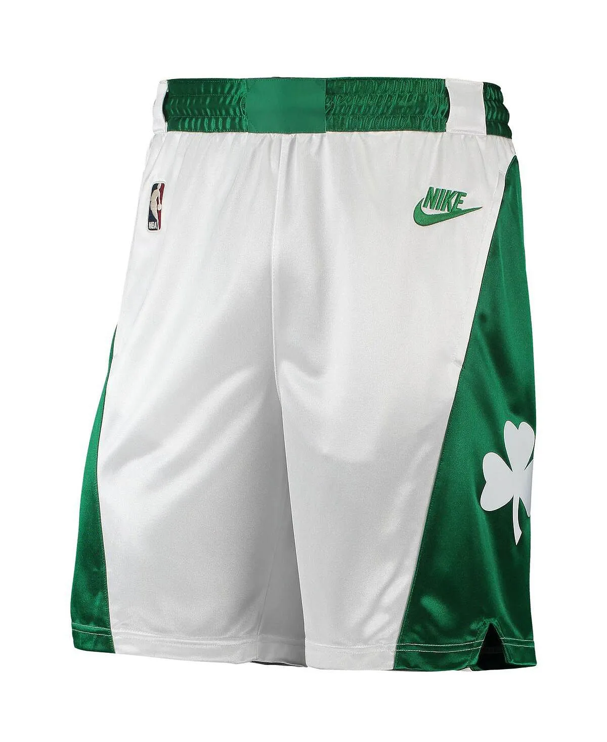 Men's white, green kelly boston celtics shorts 2021/22 classic edition swingman performance shorts Nike, multi