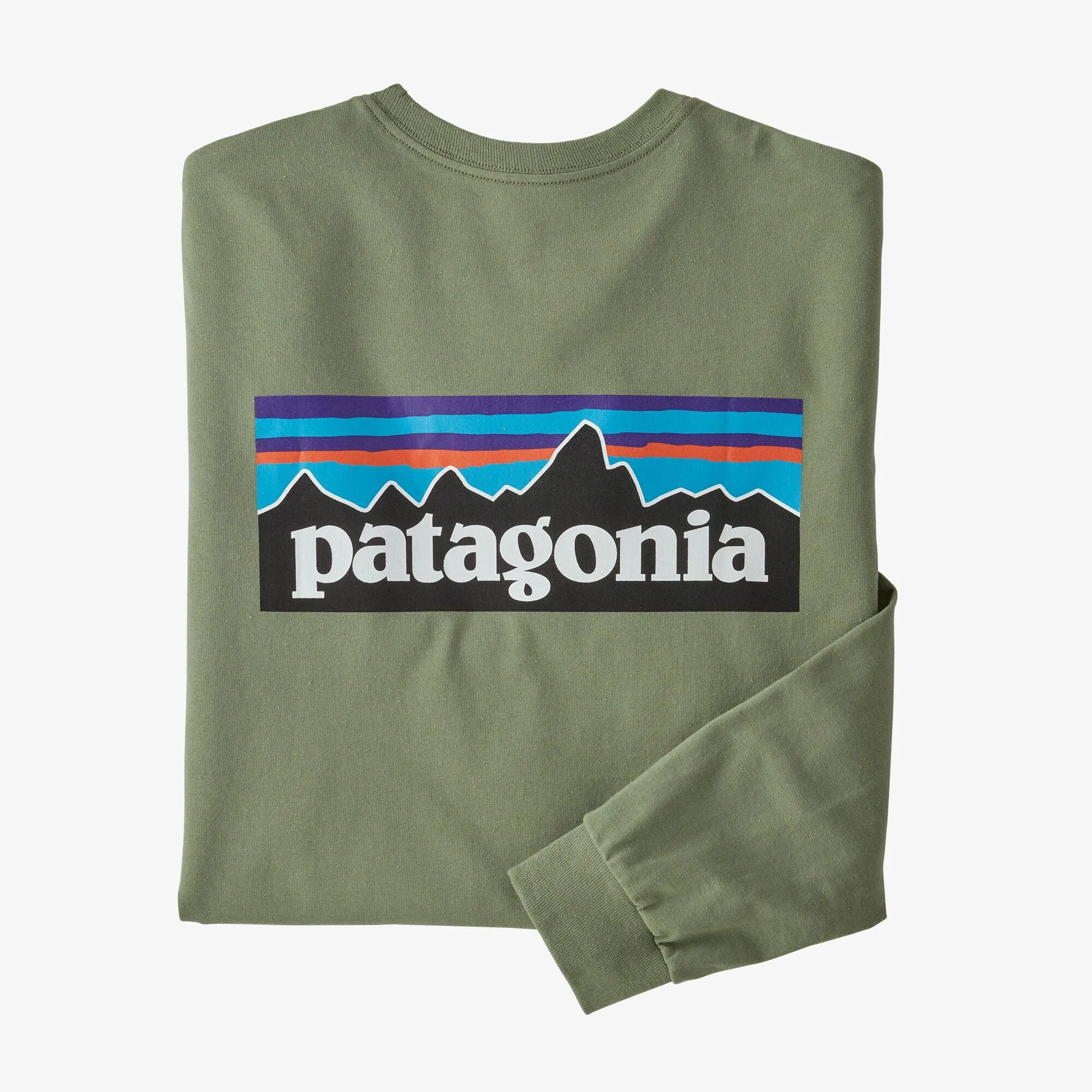 Patagonia Men's P-6 Logo Long Sleeve Responsibili-Tee/ Sedge Green