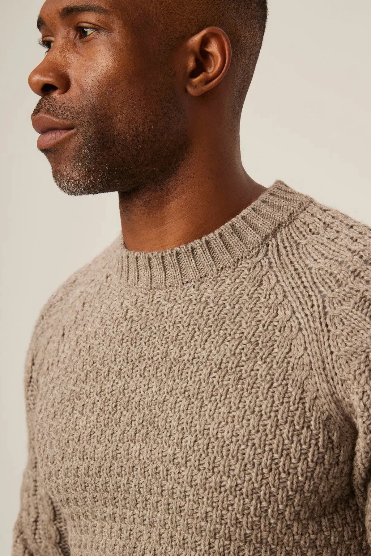 Peregrine - Winston Crew Jumper in Oak