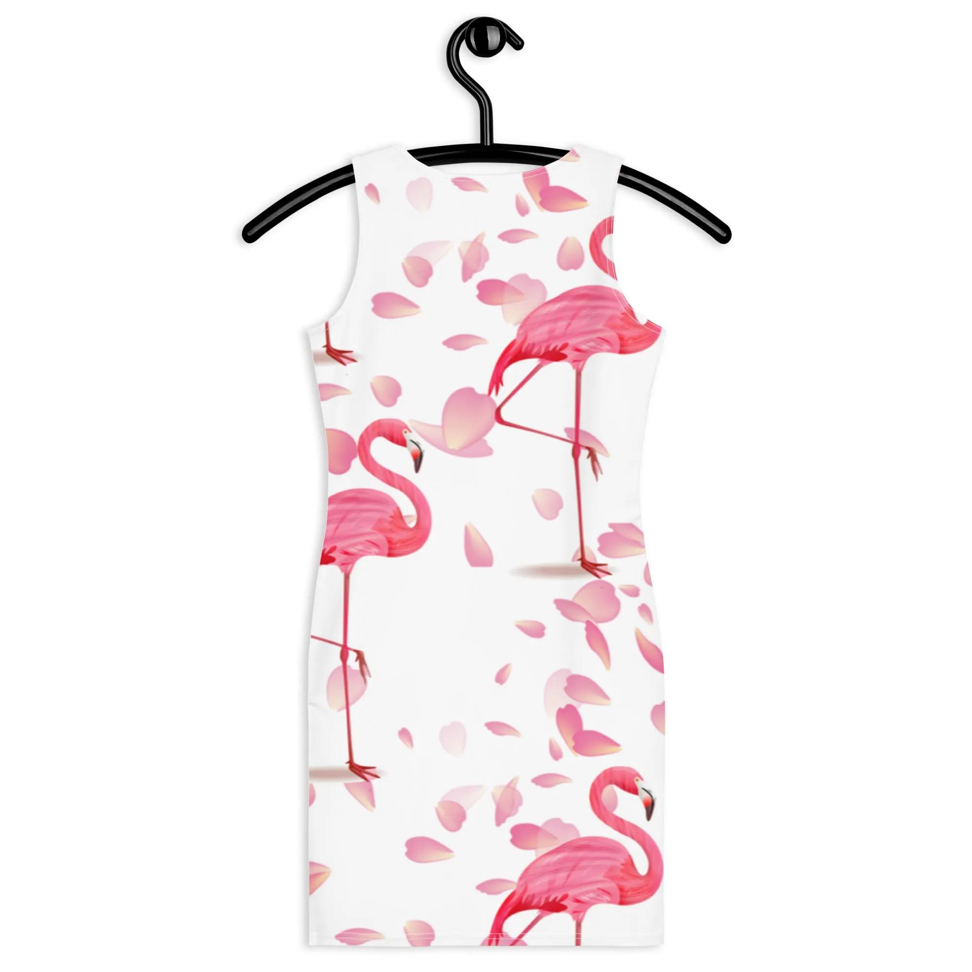 Pink Flamingos Petals Bodycon Dress