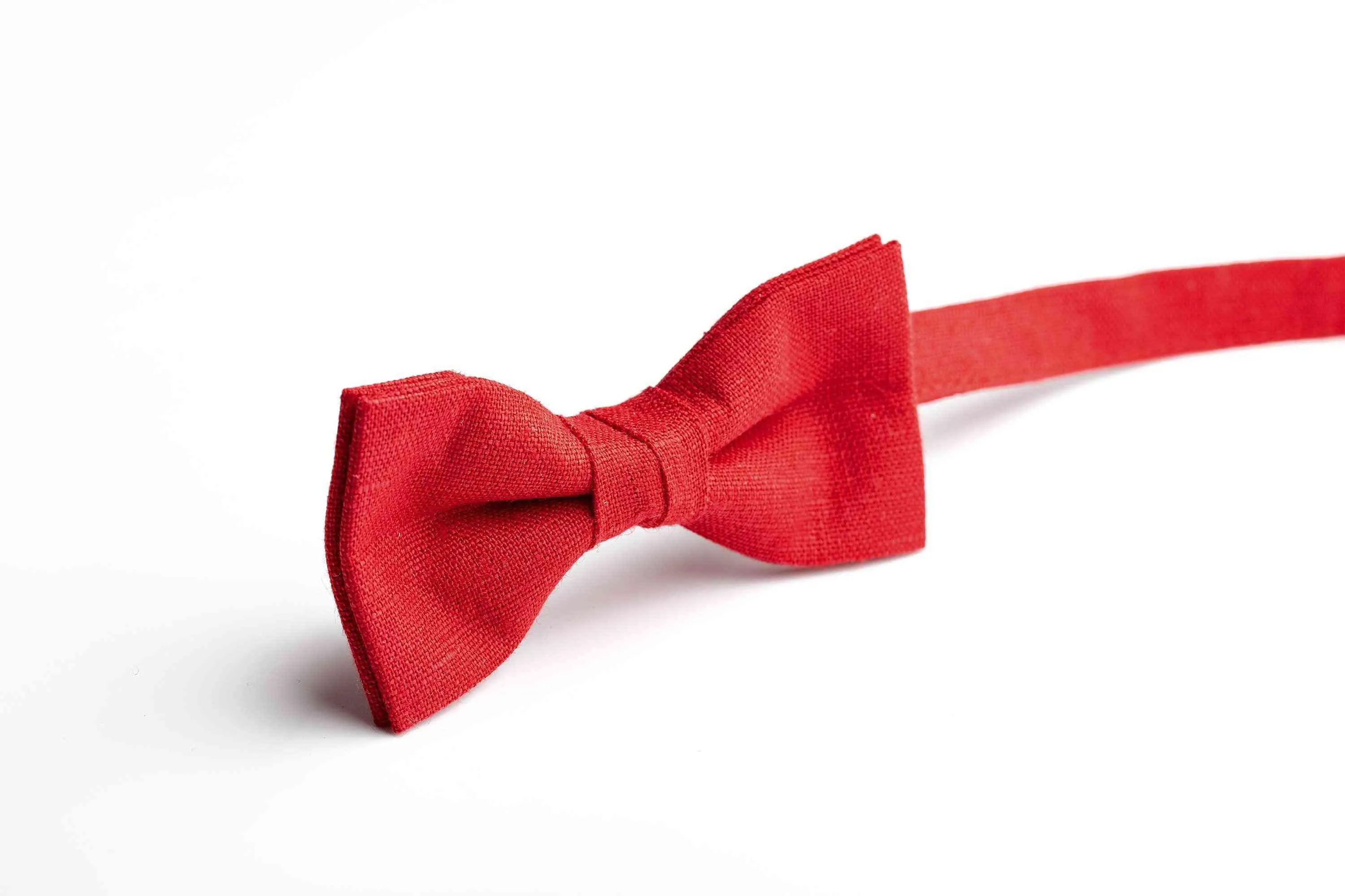 Pre tied Red Groomsmen ties for wedding