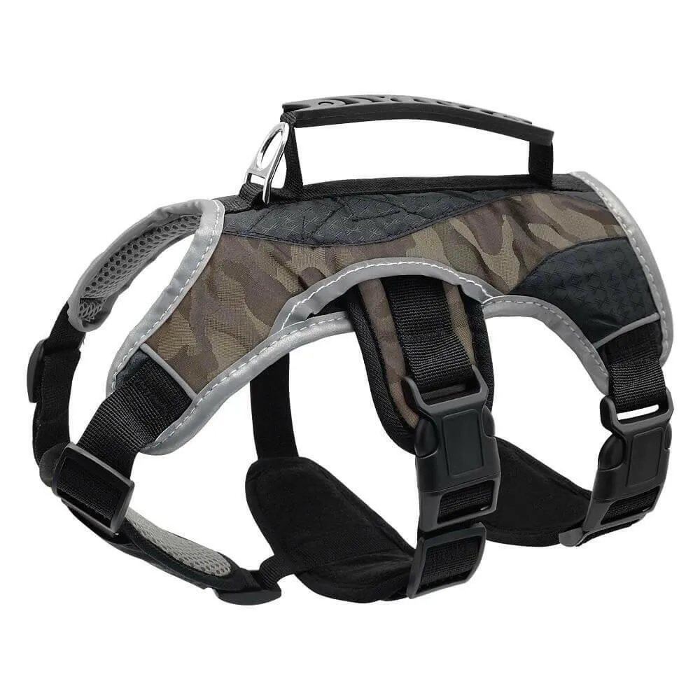 Reflective Dog Harness Large Dogs Halter Harness Pet Mesh Vest With