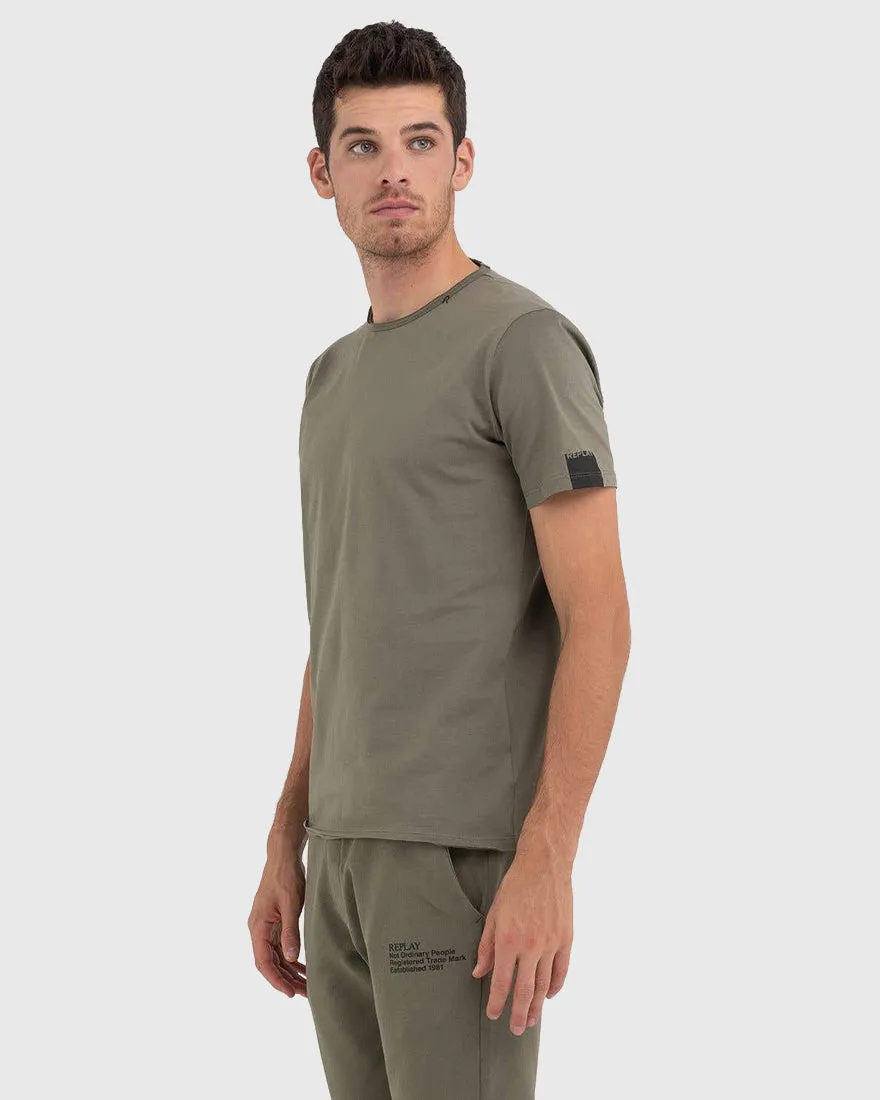 REPLAY R4082660M3590 LIGHT MILITARY CREW TEE