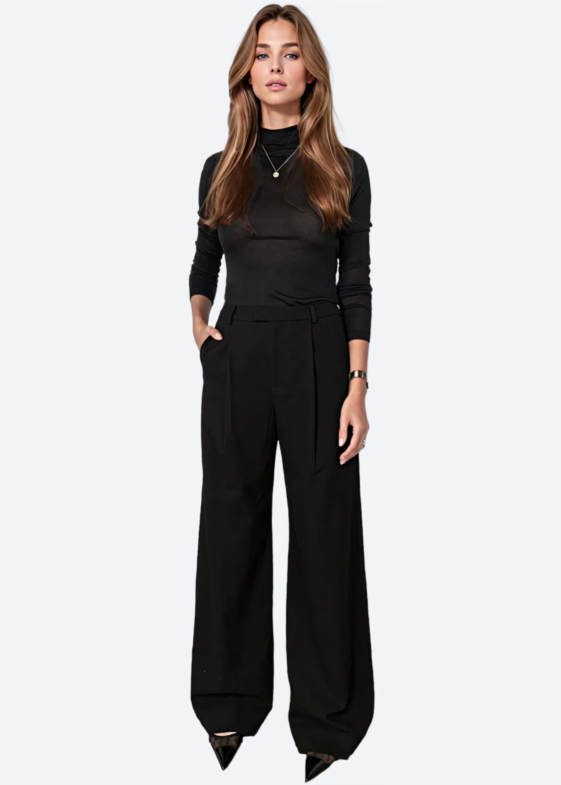 Rosheen Wide Leg Pant Black