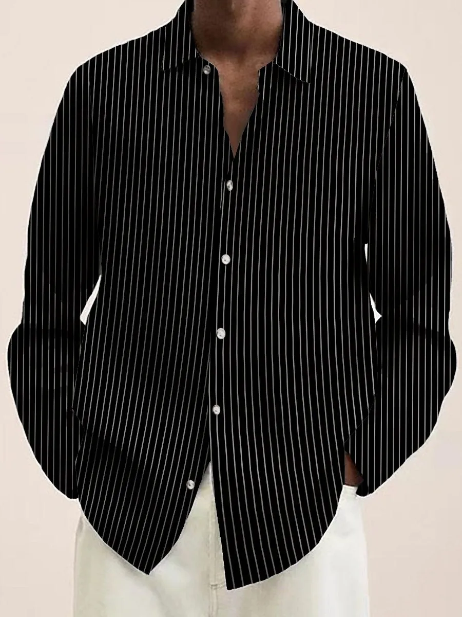 Striped Long Sleeve Shirts Basic Basic Fashion Trend Shirts