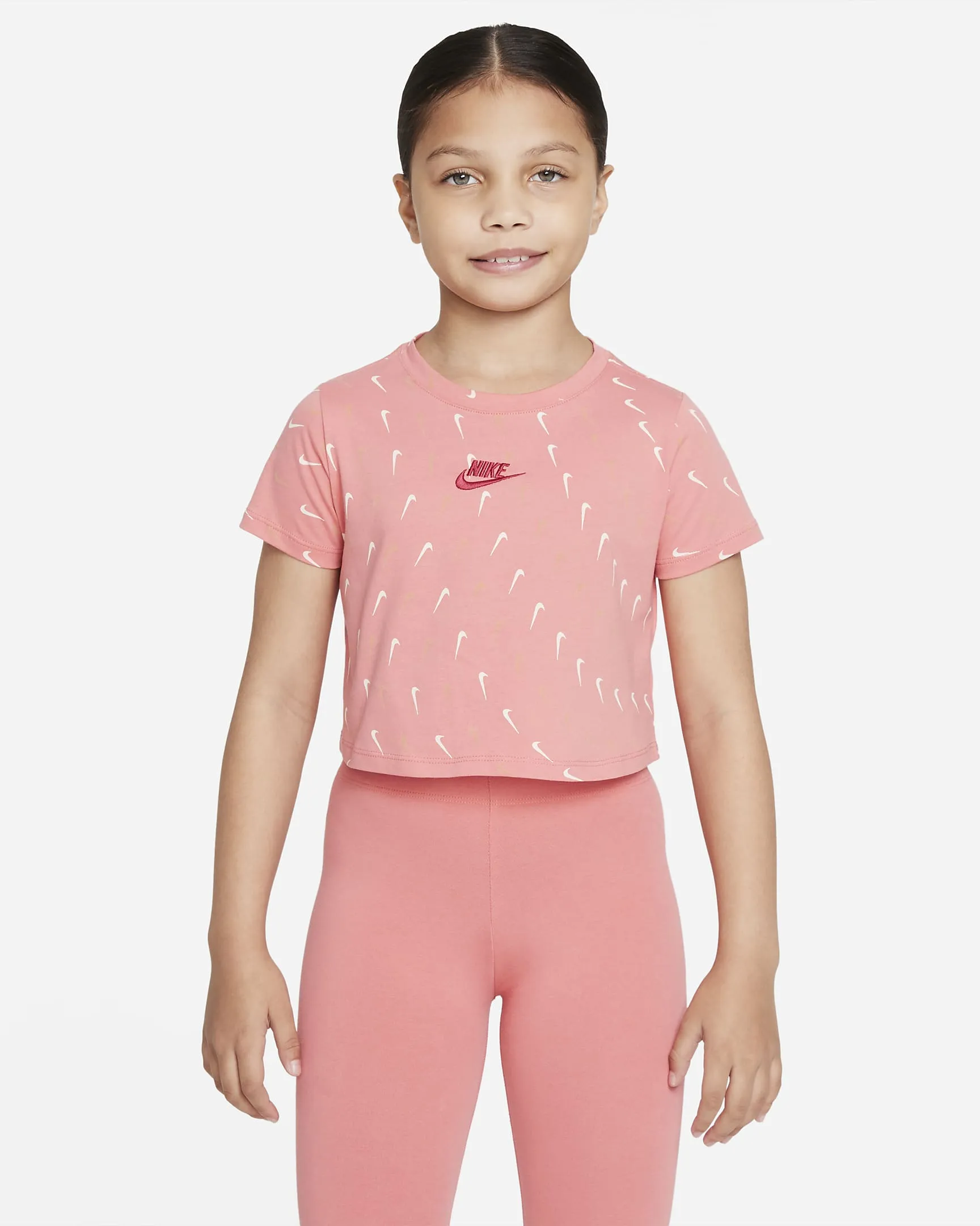 T-SHIRT GIRLS SWOOSH REPEAT