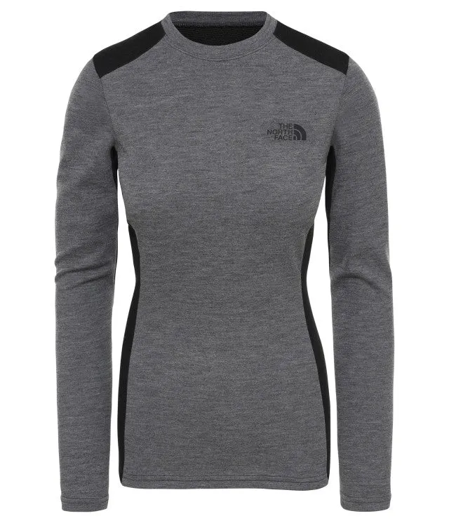 The North Face Women Skiing Nf0A4Cb6-Gvd-1 W Easy L/S Crew Neck mdgyhr/bk