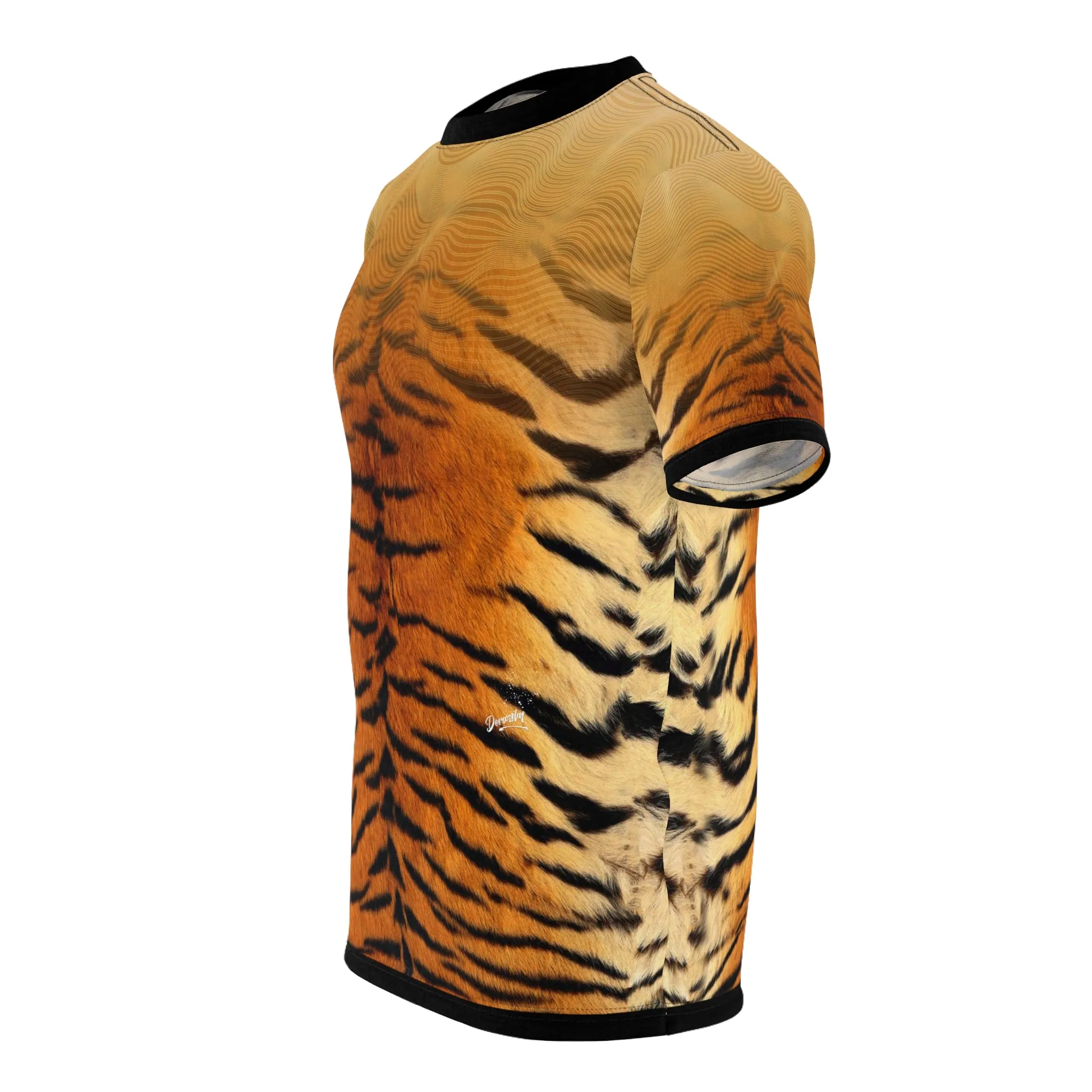 Tiger Print T-Shirt Unisex Tee Animal Print T-Shirt All Over Print Unisex T-Shirt  | 100178