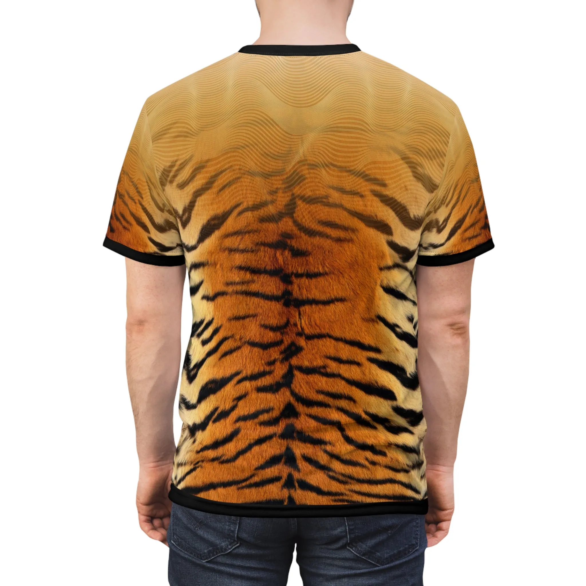 Tiger Print T-Shirt Unisex Tee Animal Print T-Shirt All Over Print Unisex T-Shirt  | 100178