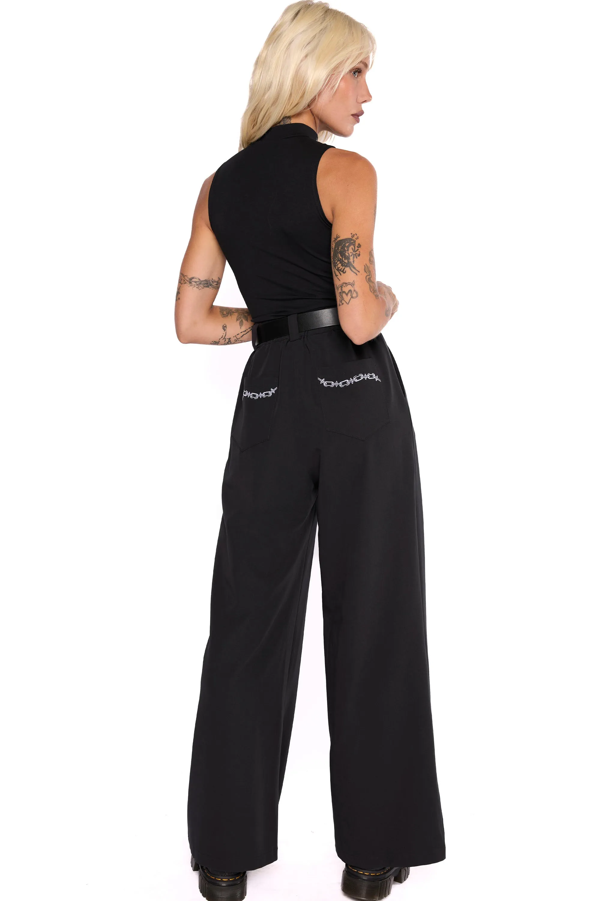 Unchained Wide Leg O-Ring Trousers