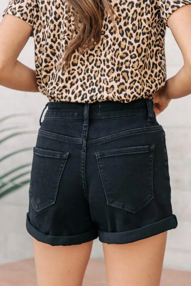 Vervet by Flying Monkey High Waist Denim Shorts